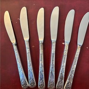 Vintage USSR Silver Plated Melchior Knives Set
